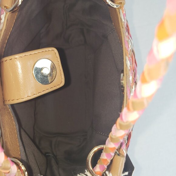 RAFE ANNICK Small Bucket Crossbody - Cognac / White / Orange / Pink - Picture 5 of 8